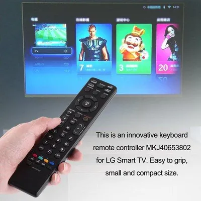 Zdjęcie produktu dla Pilot do telewizora Smart TV – zamienny, kompatybilny, czarny