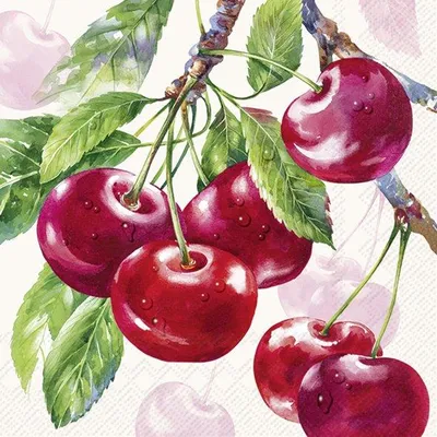 Produktbild von CHERRY FRUITS cream Lunch-Servietten