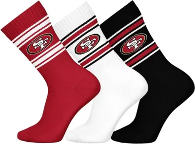 Produktbild von Huddle Uni Freizeitsocken San Francisco 49Ers Crew 3-Pack RED/WHT/BLK - Größe 35-38