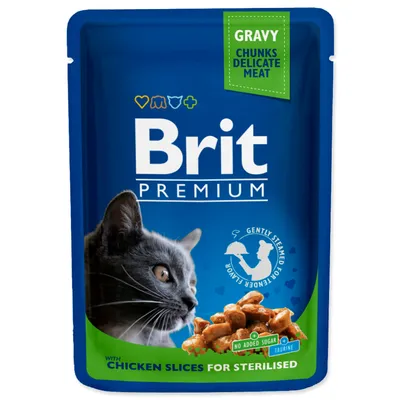 Image de Brit Premium Cat Adult Chicken Sterilised sachet 100g