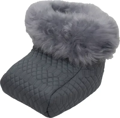 Produktbild von Fußsack Fußwärmer Lammfell hochwollig Silber