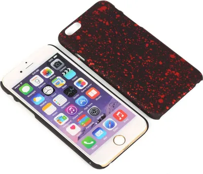 Produktbild von Handy Hülle Schutz Case Bumper Schale für Apple iPhone 6 Plus 3D Sterne Rot