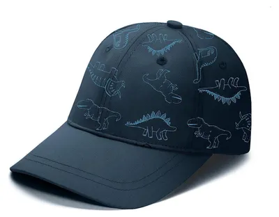 Produktbild von Kinder Baseball Cap mit UV-Schutz Dino-Muster Marineblau M