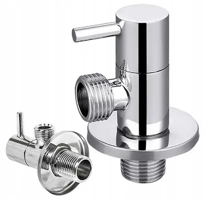 Produktbild von Invena Eckventil Keramikkopf Waschbecken 1/2"x3/8" Edelstahl