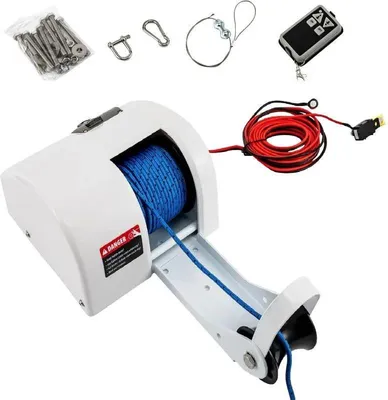 Produktbild von Elektrische Boot-Ankerwinde, 20 kg Tragfähigkeit, Fernbedienung, WEISS
