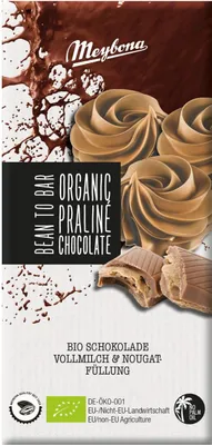 Produktbild von Meybona  Schokolade VOLLMILCH & PRALINÉ, 100g