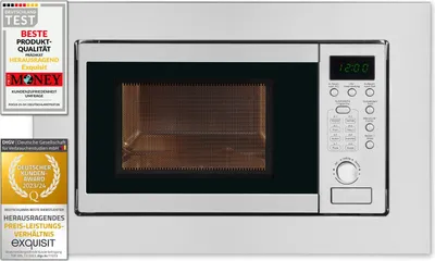 Produktbild von Exquisit Einbau-Mikrowelle EMW 20.1 G | Grill | max. 1000 W | Garraum 20 l | Edelstahl Front
