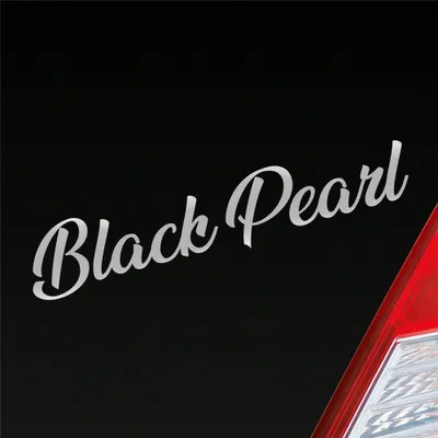 Produktbild von Auto Aufkleber Black Pearl Zubehör passend für Karibik Piraten 19x4 cm Silber Sticker Heckscheibenaufkleber