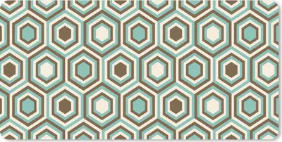 Produktbild von MuchoWow® Mauspad Mousepad Retro - Honigwabe - Blau - Braun 60x30 cm - Mousepads - Maus Mat - Pad - Mausunterlage - Nachhaltig