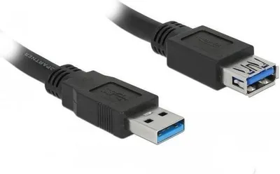 Imagen del producto de USB Verl. Delock USB3.0 A -> A St/Bu 1.50m schwarz