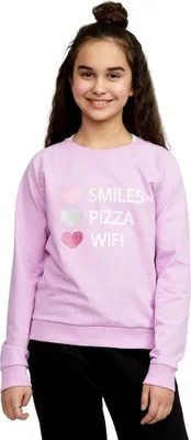 Produktbild von Mädchen-Sweatshirt Smiles - Violett - 146