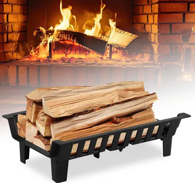 Image de Grille de foyer ISOISL pour cheminée et brasero, en acier de 4 mm, supportant jusqu'à 50 kg
