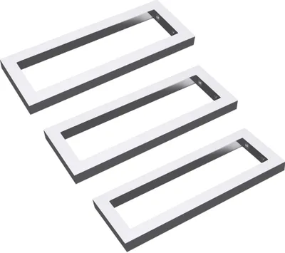 Produktbild von doporro Wandkonsole 45x3x15 cm rostfreie Edelstahl silber Wandhalter rechteckig Träger Regalträger Regalhalter (3 Stück) WH01