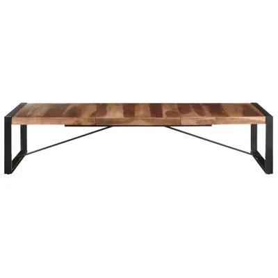 Image de vidaXL Table basse 180x90x40 cm en bois massif avec finition palissandre