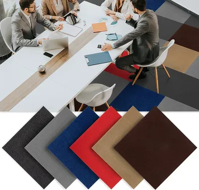 Produktbild von Teppichfliesen Scene 40x40 cm Bodenbelag aus Nadelfilz gut &  selbstklebend Farbe: Braun