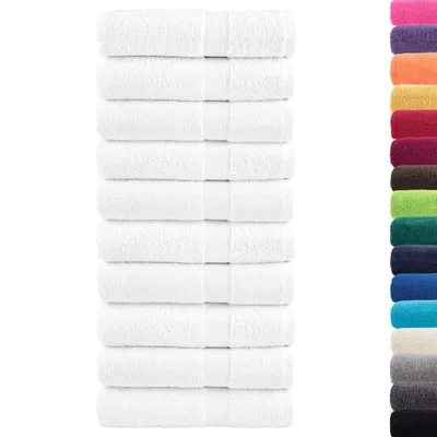 Immagine prodotto di Asciugamani da doccia premium SOLUND 10 pezzi bianchi 70x140 cm 600 g/m²