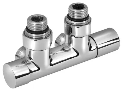 Produktbild von Aqualine R-START Anschluss-Set Ventile für Mittelanschluss, Chrom