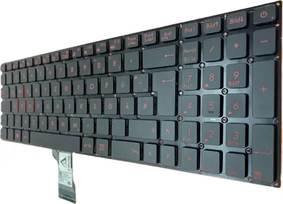 Produktbild von DEUTSCHE - Tastatur Keyboard ohne Rahmen mit Beleuchtung kompatibel für P/N: 0KNB0-662MGE00