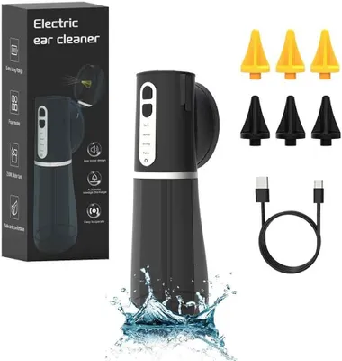 Produktbild von Elektrischer Ohrreiniger IPX7 wasserdicht, Ohrenschmalz Entferner mit 4 Modi, 250ml Tank, sanfte Ohrreinigung, für Erwachsene & Kinder, leise