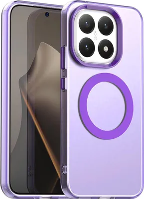 Produktbild von Für Xiaomi 15T 5G Candy Design Magsafe Hybrid TPU Kunststoff Schutz Hülle Lila