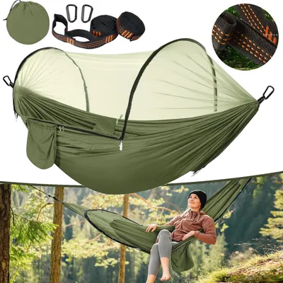 Produktbild von Garten Hängematte Ultraleicht Hängematte Camping Hängematte mit Moskitonetz