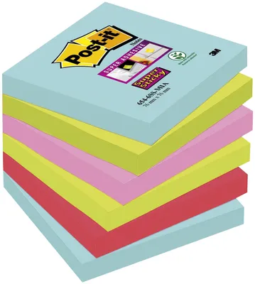 Immagine prodotto di Post-It 7100263206 pouch autoadesiva Quadrato Blu, Verde, Rosa 90 fogli Autoadesivo