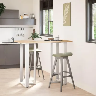 Obrázok produktu pre vidaXL Nohy barového stola v tvare T 2 ks. Biela 60x35x(110-111) cm Oceľ