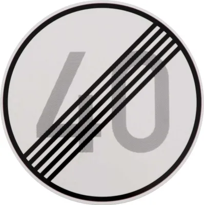 Produktbild von ORIGINAL VERKEHRSZEICHEN Nr. 278-40 ENDE 40 km/h  Geburtstagsgeschenk Geburtstagsschild Straßenschild Verkehrsschilder Schild Schilder Straßenzeichen Straßenschilder