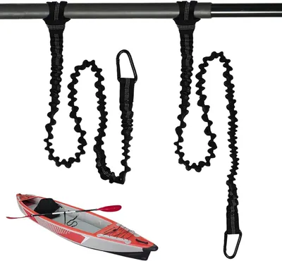 Immagine prodotto di Pagaie elastiche per kayak, confezione da 2, con gancio a D, ideali per escursioni in kayak e in barca