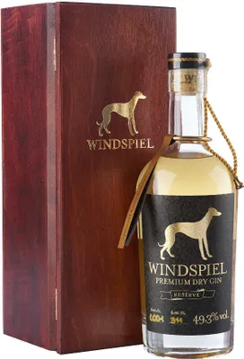 Produktbild von Windspiel Reserve Gin 0,5 Liter mit Holzkiste