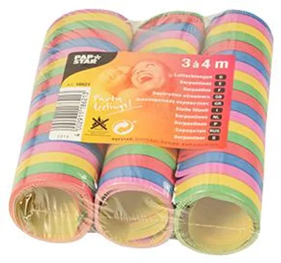 Zdjęcie produktu dla Papstar Luftschlangen 4m Streifen