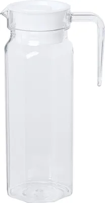 Produktbild von Kaltwasserkrug, 1,1 l, großes Fassungsvermögen, transparenter Getränkespender, versiegelter Krug mit Deckel, Ausguss, Limonadensaft, Getränkeglas für heiße und kalte Getränke