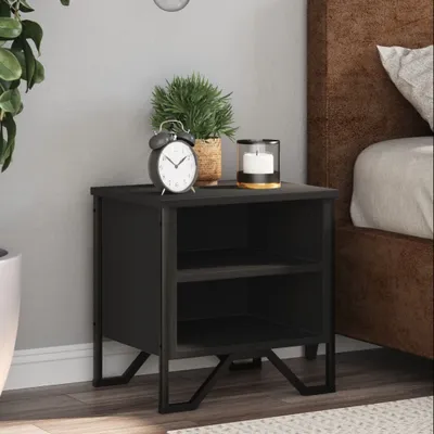 Produktbild von vidaXL Nachttisch Schwarz 40x30x40 cm Holzwerkstoff