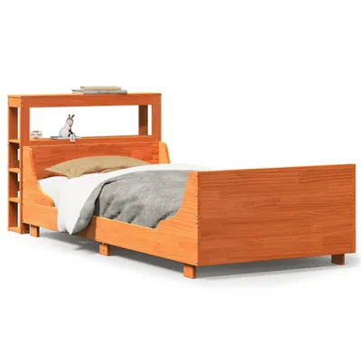 Produktbild von Massivholzbett ohne Matratze Wachsbraun 75x190 cm Kiefernholz