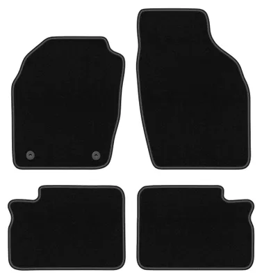 Produktbild von Velours-Fußmatten für Opel Agila A 2000-2007 (Schrägheck) – 4-tlg, Schwarz, passgenau – Wielganizator BASIC
