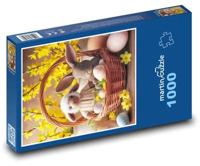 Obrázok produktu pre Puzzle 1000 Veľkonočný košík a vajíčka - martinpuzzle