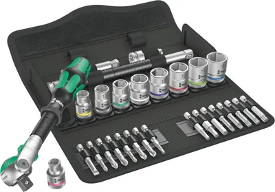 Zdjęcie produktu dla Wera 8100 SB 6 Zyklop Speed Steckschlüsselsatz 3/8" (10 mm) 05004046001 (05004046001)