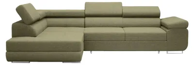 Produktbild von FEDVE Ecksofa Warton mit Cordbezug mit Schlaffunktion, Olive