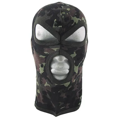 Produktbild von MFH Balaclava, 3-Loch, dünn, 100 % Baumwolle, flecktarn