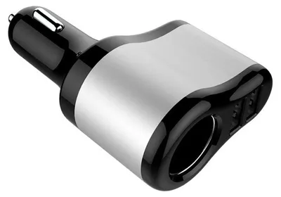 Produktbild von Zigarettenanzünder-Ladegerät mit Buchse und 2 USB
