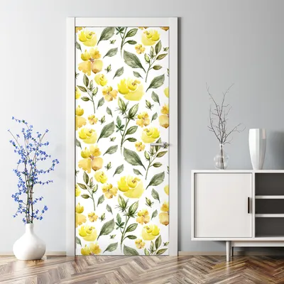 Produktbild von Dekorative Türposter selbstklebend Klebefolie Wandaufkleber Türaufkleber Lila Blumen 70 x 200 cm