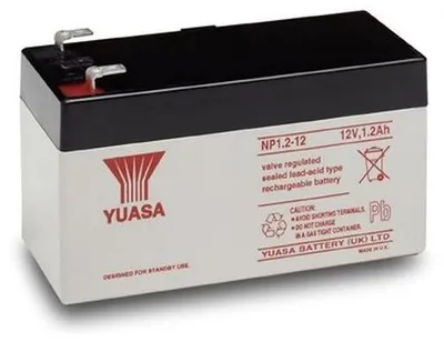 Image de YUASA NP 1,2-12 Batterie VRLA sans entretien 12V, capacité 1,2Ah