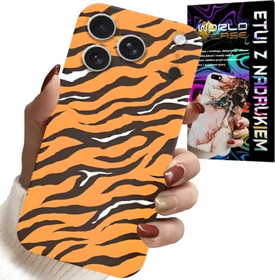 Produktbild von Etui Do Iphone 17 Pro Max - Plecki W Tygrysie Paski Pokrowiec +Szkło