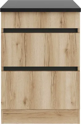 Produktbild von Optifit Kochfeldumbauschrank Kaya290 BxTxH 60 x 60 x 88 cm wildeiche strukturiert matt zerlegt KLKA UC636-0+
