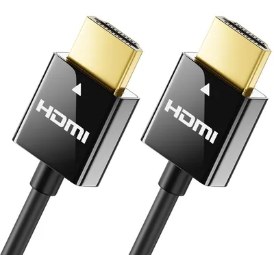 Produktbild von deleyCON 2m 4K HDMI 2.0 Slim Kabel 2160P UHD ARC HDR - Schwarz