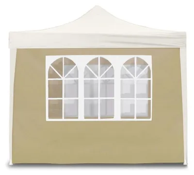 Produktbild von Beige Seitenverkleidung für 3x3 Gartenpavillon mit Fenster