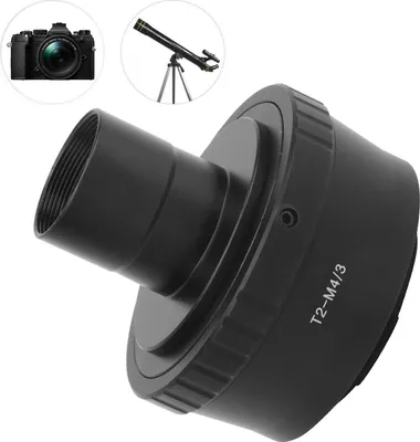 Immagine prodotto di Adattatore telescopico da 0,965 pollici con attacco a T e per obiettivo T2-M4/3 Fotocamera Olympus M4/3