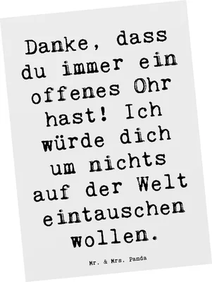 Produktbild von Mr. & Mrs. Panda Postkarte Spruch Freund fürs Leben - Weiß - Geschenk, herzlich, Freundschaft, Grußkarte, Dankbarkeit, Aufmerksamkeit, Danke sagen, Bedanken, Freundin