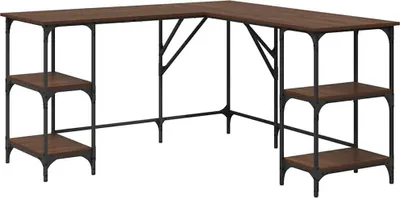 Obrázek produktu pro vidaXL Psací stůl hnědý dubový vzhled 139x139x75 cm materiál na bázi dřeva