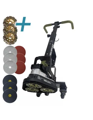 Produktbild von Zollernalb Piranha ZP2400PRO+ Sanierungsfräse 3x100 Betonschleifer mit Bodenführung Trolley Betonfräse Putzfräse Putzschleifer